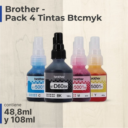 Brother - Pack 4 Tintas Btcmyk - Brother - COMERCIAL BELSAN -