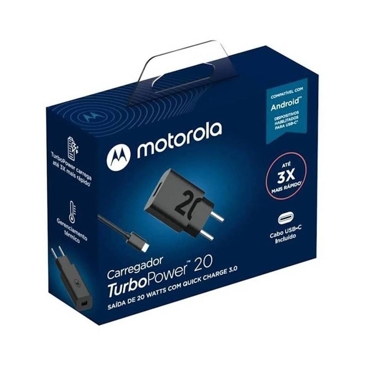 Cargador teléfono Motorola - Turbo Power 20W USB QC3.0 - Motorola - COMERCIAL BELSAN SPA - 6955226412660