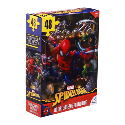 Hombre Araña - Rompecabezas 48 piezas lenticular 3D - NOVELTY - COMERCIAL BELSAN SPA - 655244031183