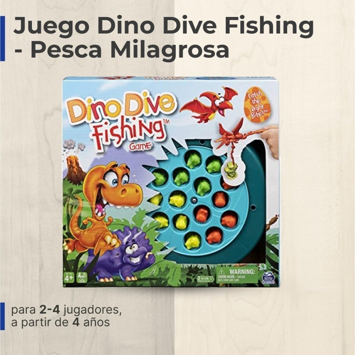 Juego Dino Dive Fishing - Pesca Milagrosa - Spin Master - COMERCIAL BELSAN -