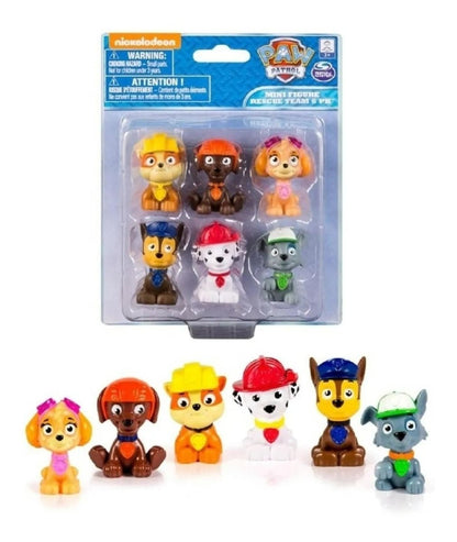 Paw Patrol Cachorros - Set 6 Figuritas - Patrulla Canina - Paw Patrol - COMERCIAL BELSAN -