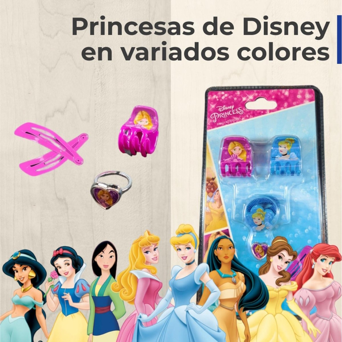 Set Disney Princesas Pinches Para El Pelo - Comercial Belsan - Disney - COMERCIAL BELSAN -