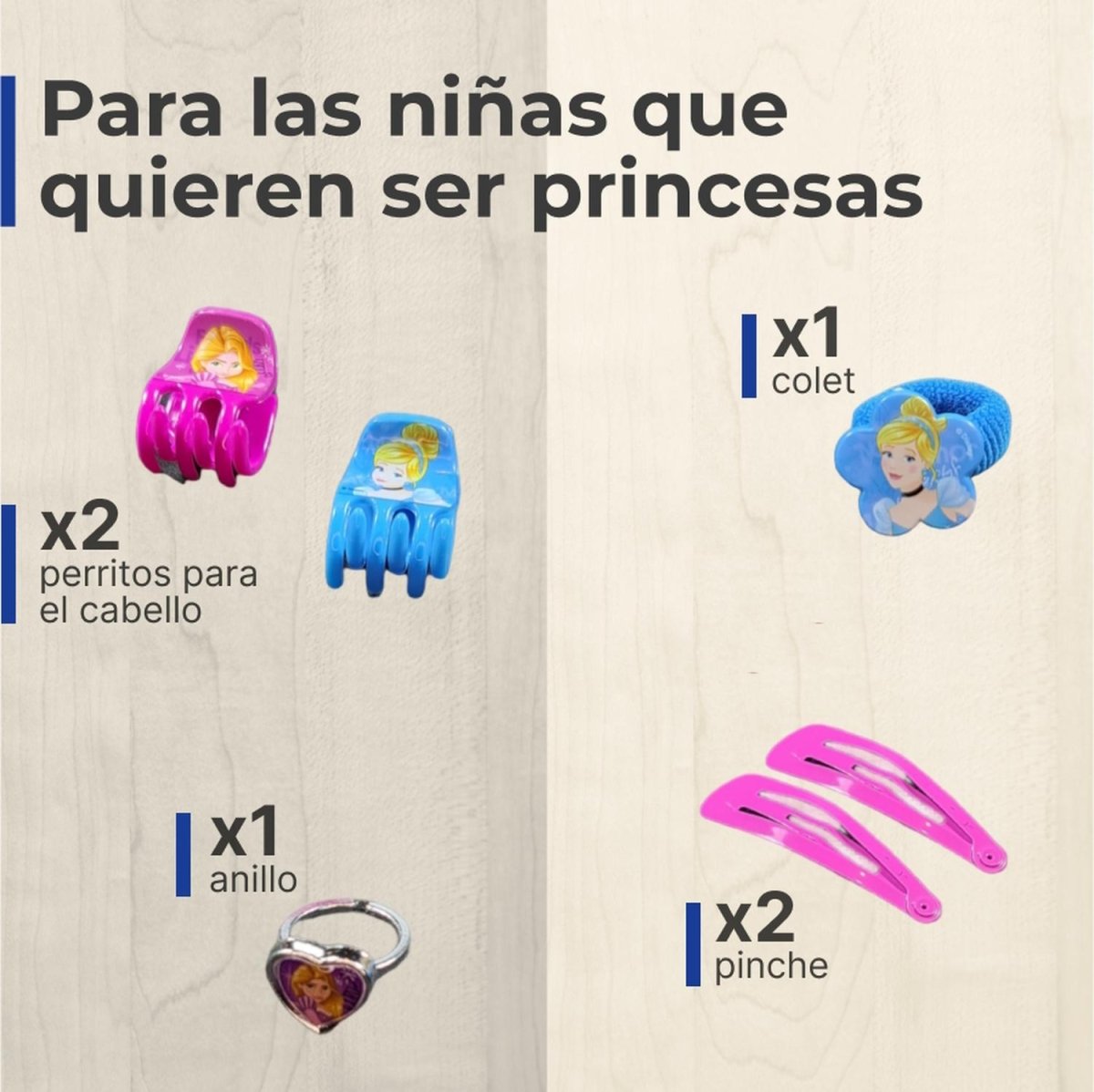 Set Disney Princesas Pinches Para El Pelo - Comercial Belsan - Disney - COMERCIAL BELSAN -